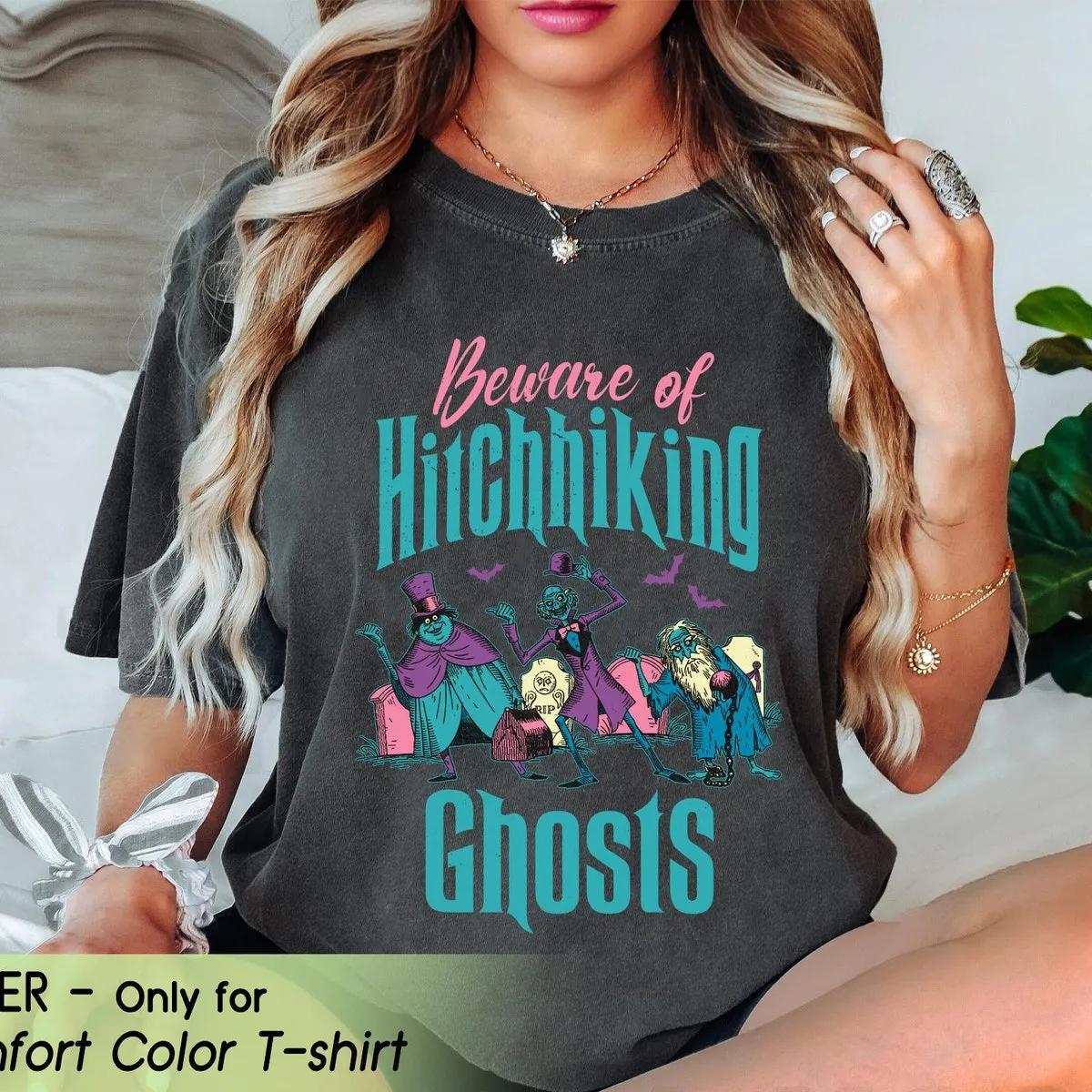 Vintage Beware Of Hitchhiking Ghosts Shirt 3