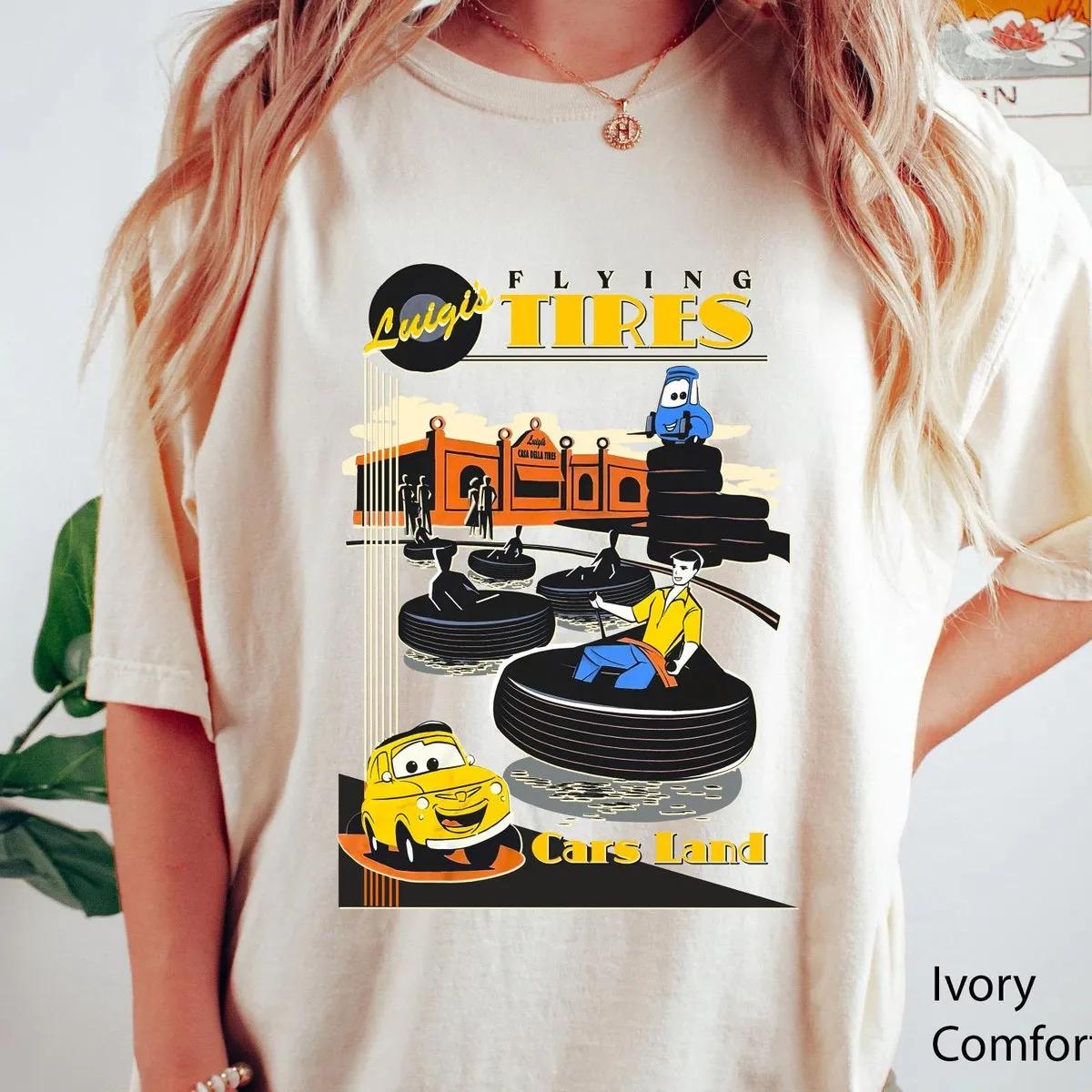 Vintage Cars Land Luigis Flying Tires Shirt 2