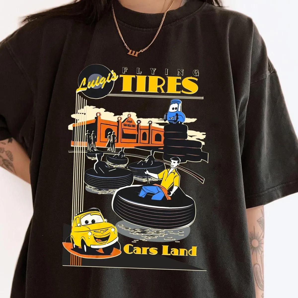 Vintage Cars Land Luigis Flying Tires Shirt 3