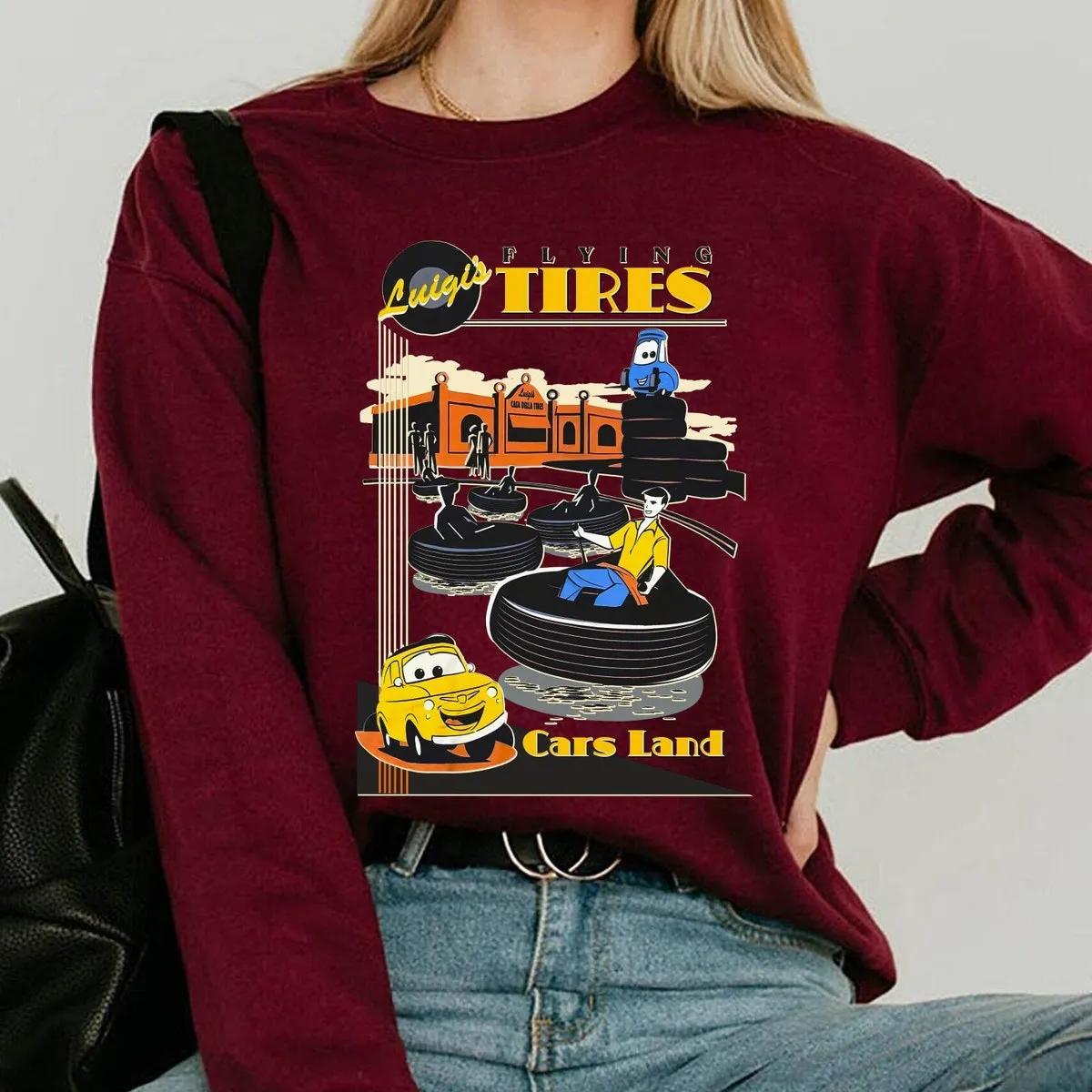 Vintage Cars Land Luigis Flying Tires Shirt 4