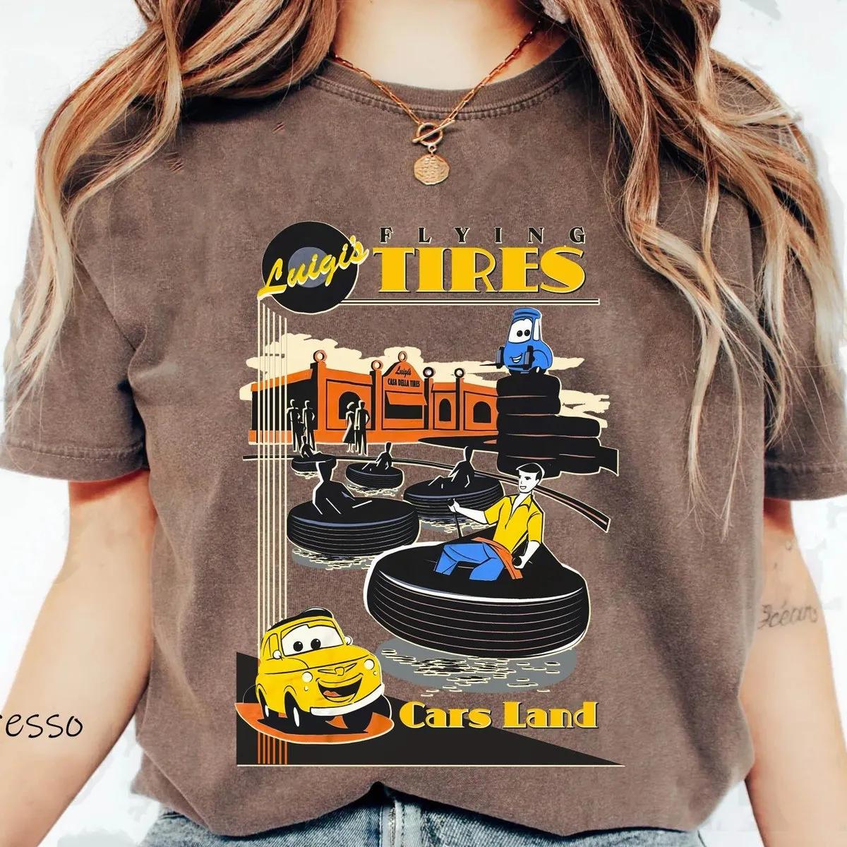 Vintage Cars Land Luigis Flying Tires Shirt 6