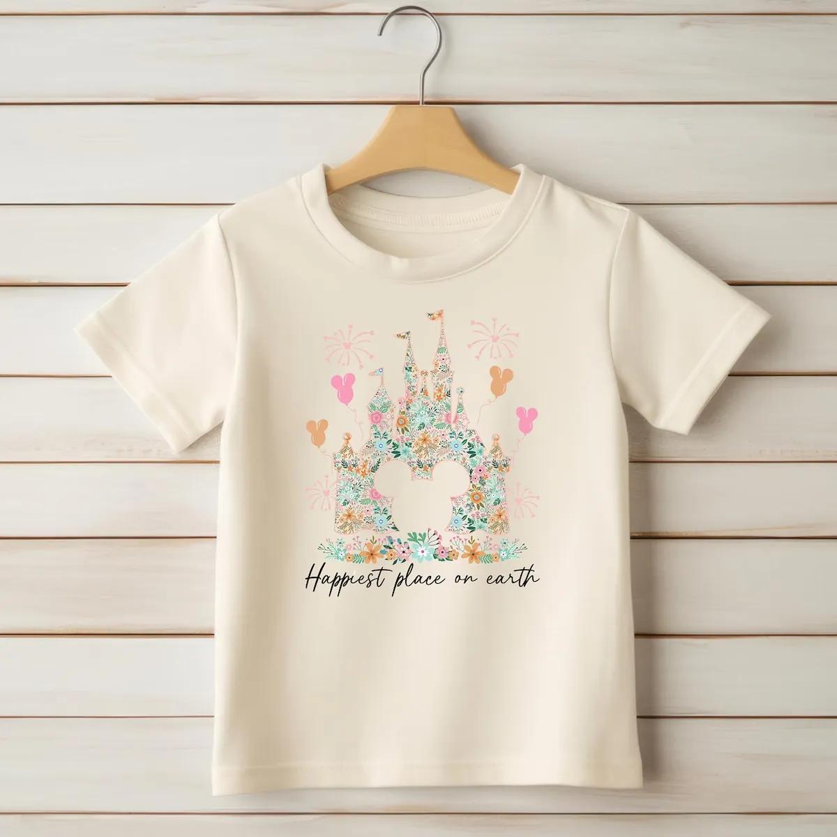 Vintage Disney Castle Floral Shirt Magic Kingdom 4 1