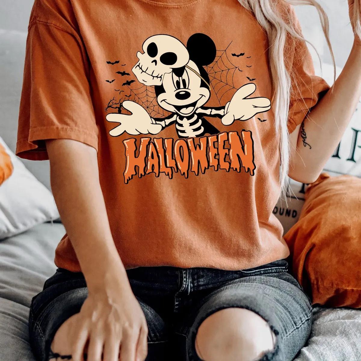 Vintage Halloween Mickey Not So Scary Shirt 4