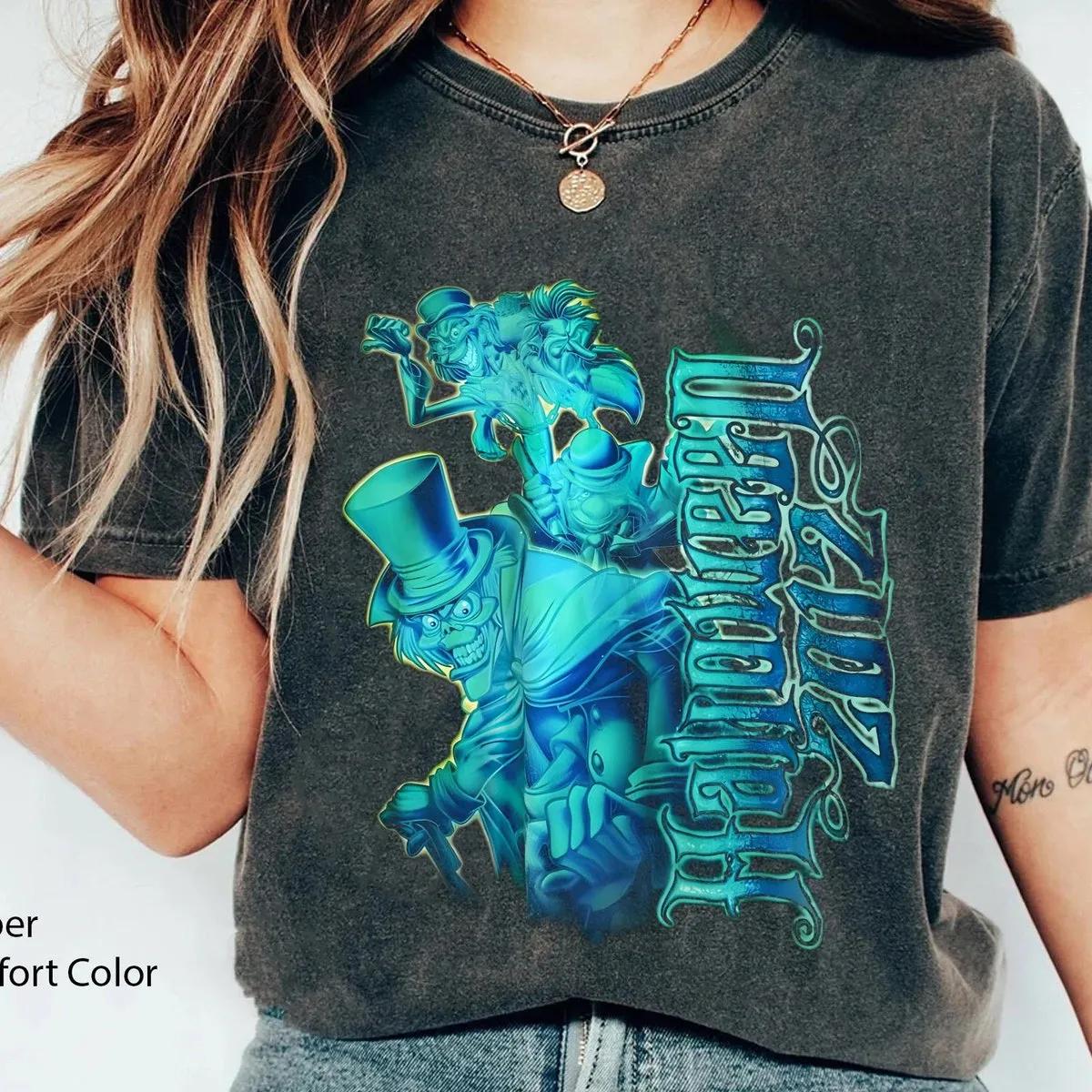 Vintage Hitchhiking Ghosts Halloween Shirt 1