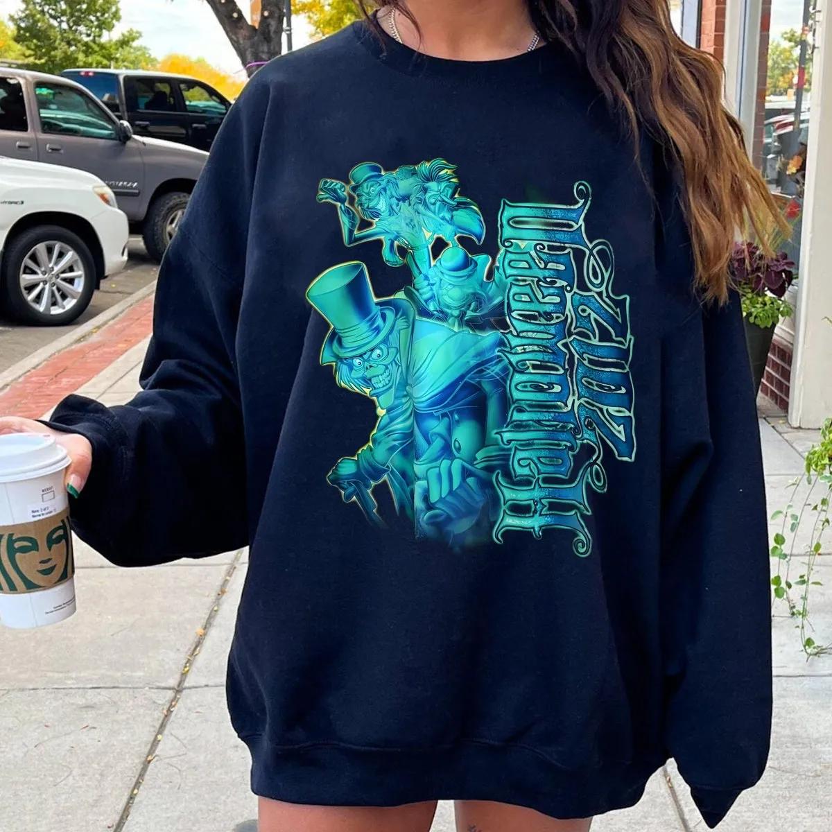 Vintage Hitchhiking Ghosts Halloween Shirt 6