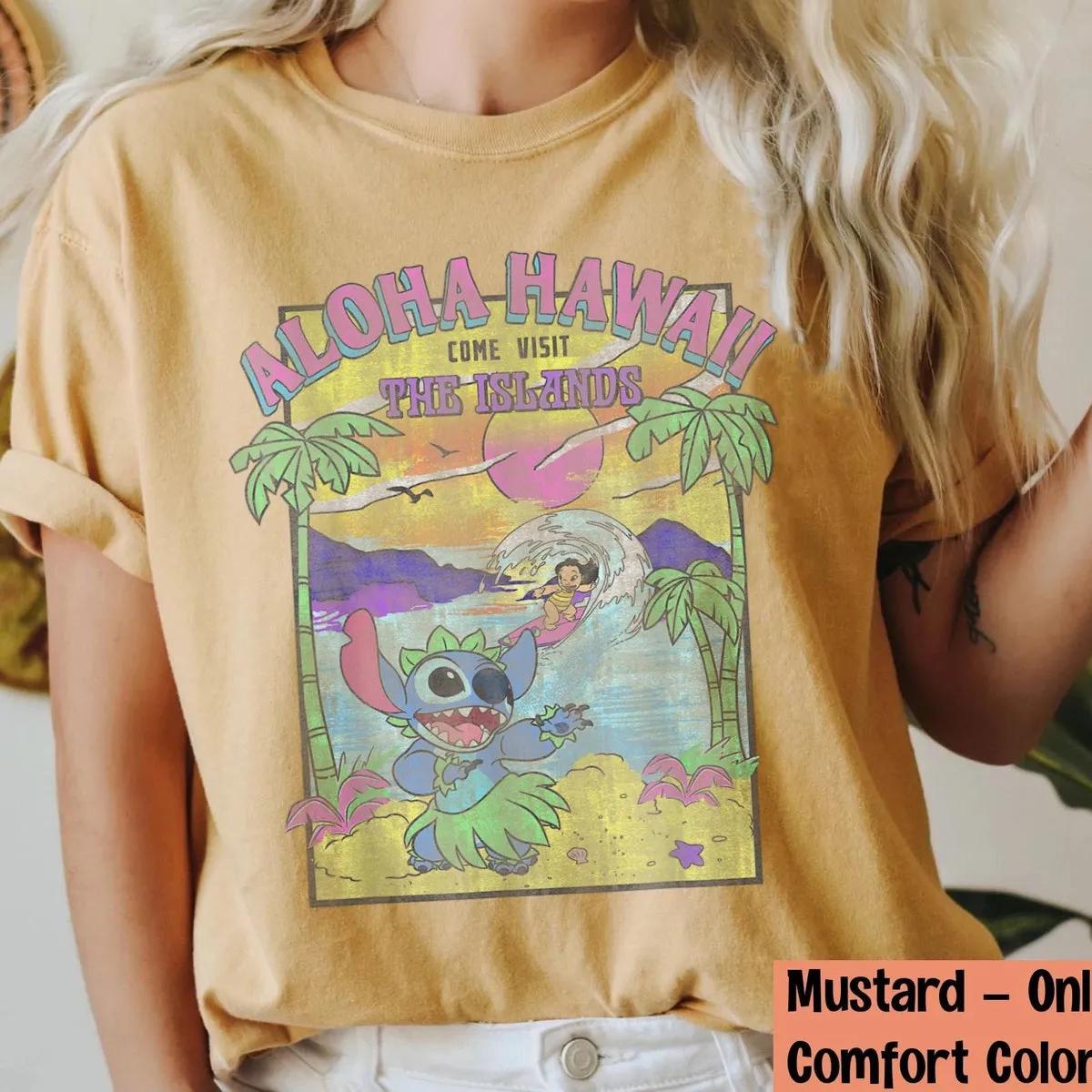 Vintage Lilo and Stitch Aloha Hawaii Come Visit The Islands Disney Shirt 3