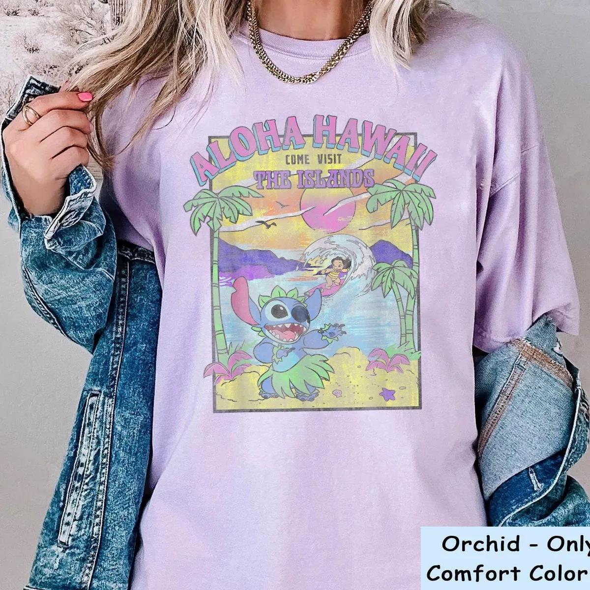 Vintage Lilo and Stitch Aloha Hawaii Come Visit The Islands Disney Shirt 5