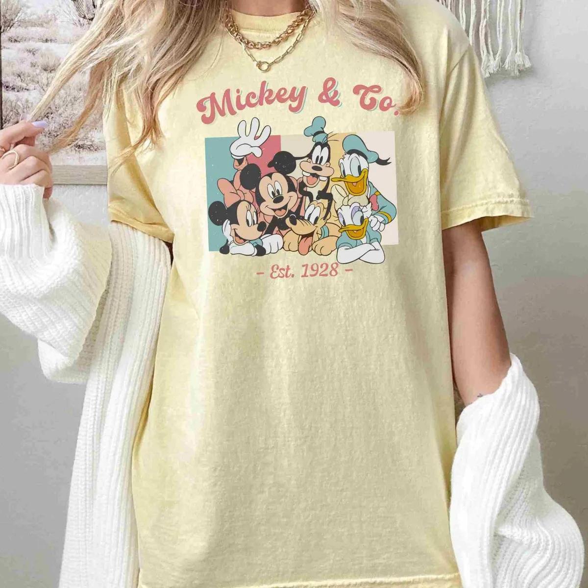 Vintage Mickey Co 1928 Shirt Retro Vintage Disney Tee 5 1