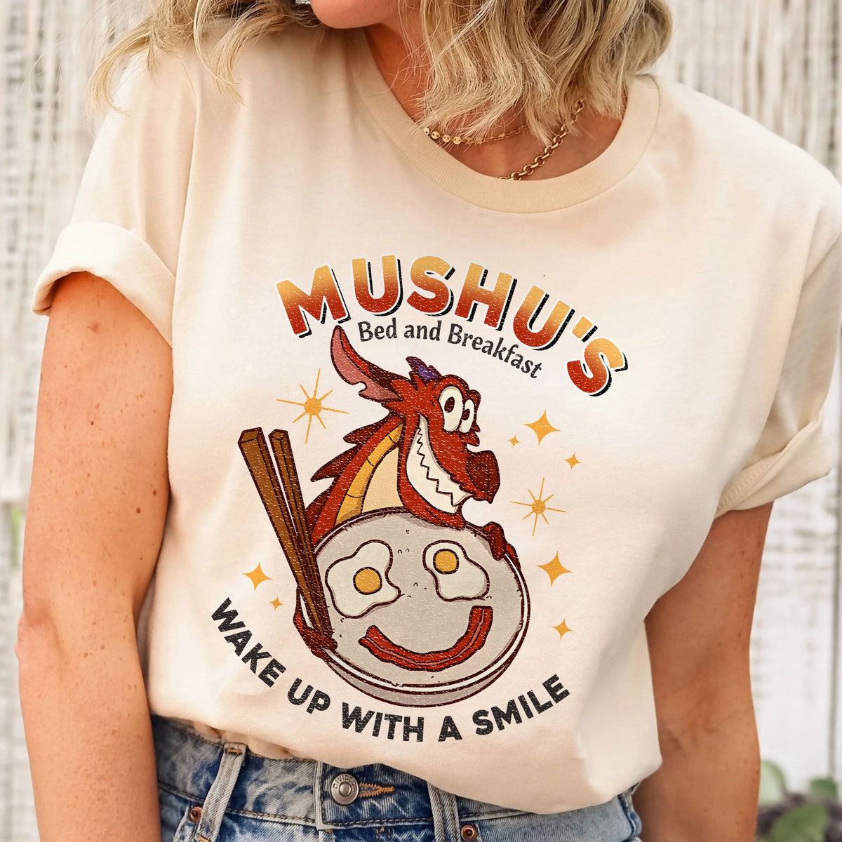 Wake Up With A Smile Mulan Mushus Bed And Breakfast Shirt 3 1