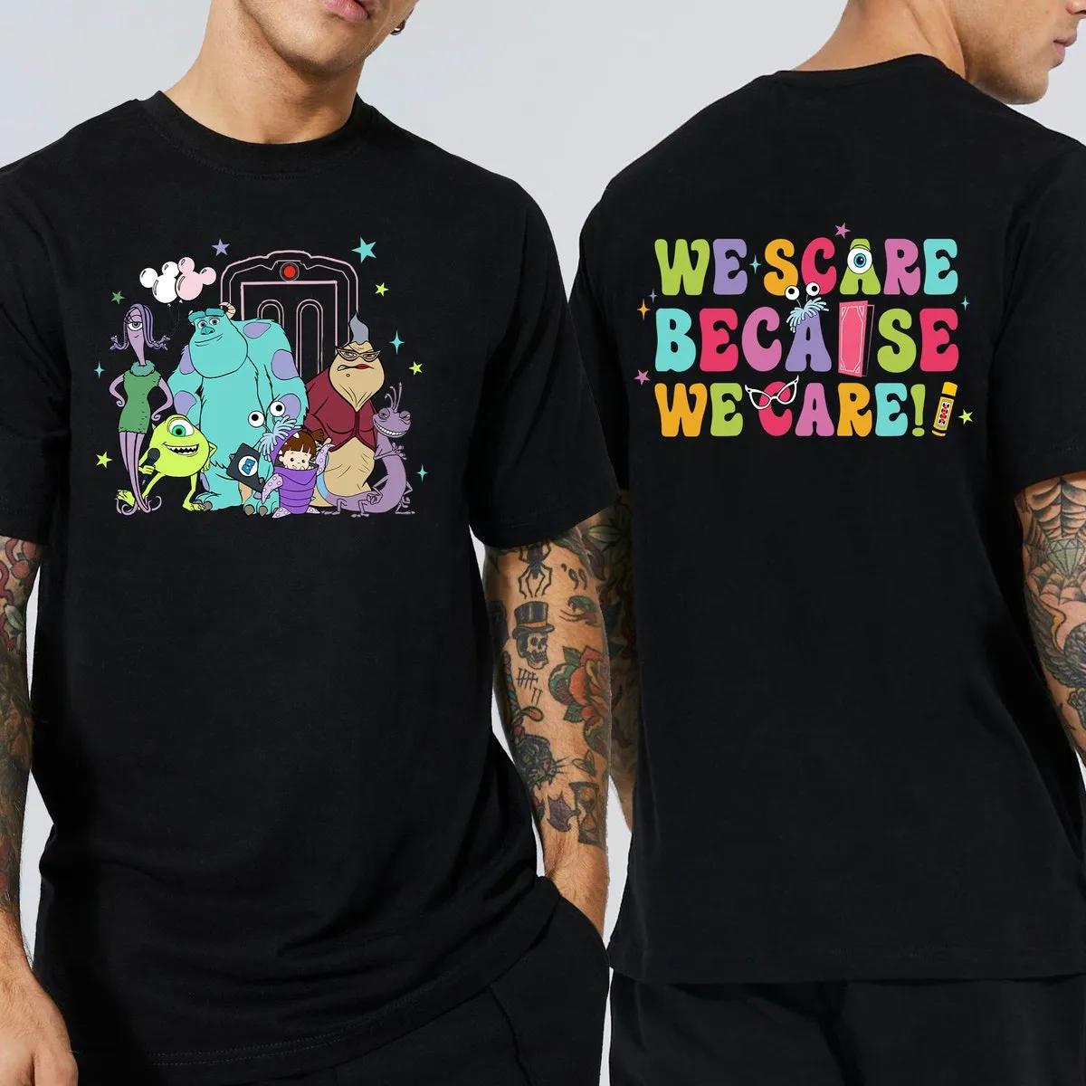 We Scare Because We Care Monster Inc Mike And Sulley Family Matching Shirt 5