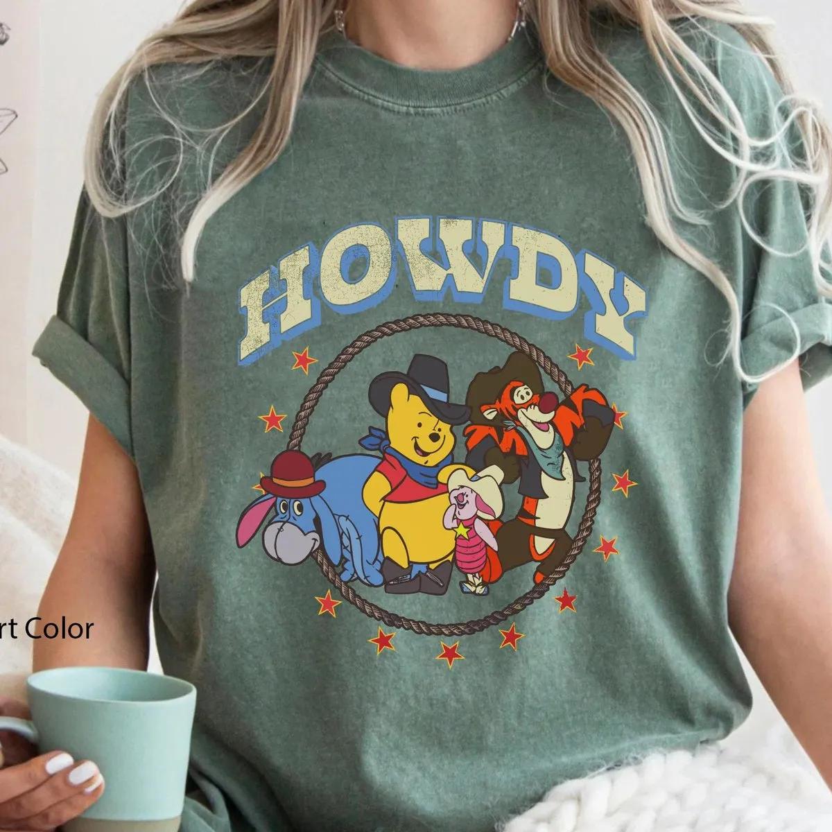 Winnie The Pooh Western Cowboy Group Shirt 4