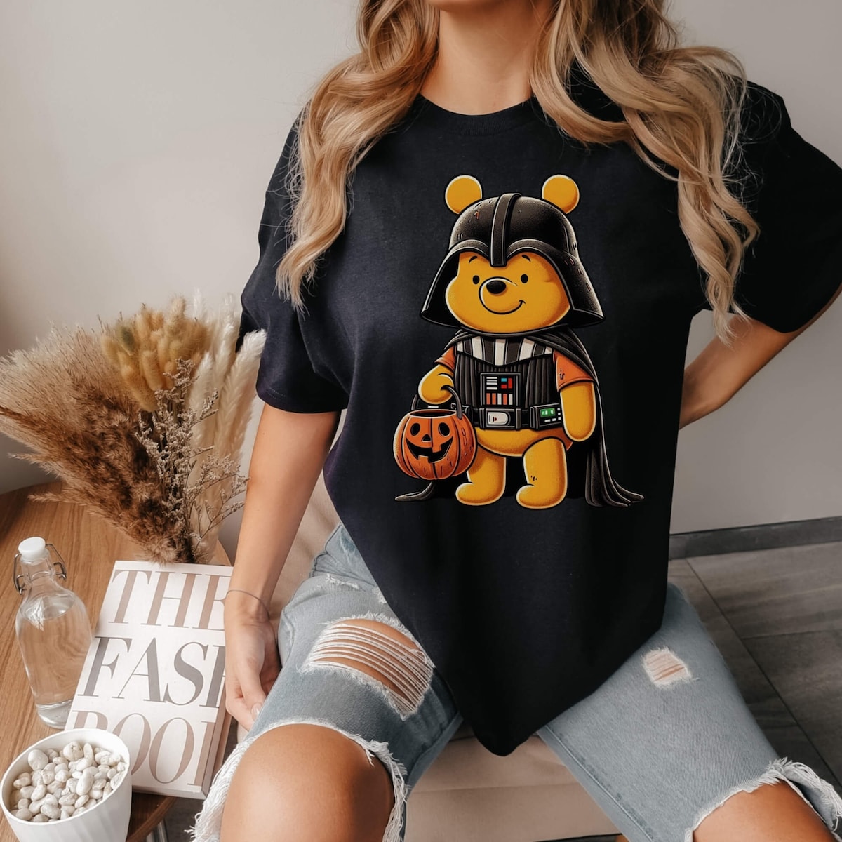 Winnie the Pooh Darth Vader Halloween Vintage Shirt 1