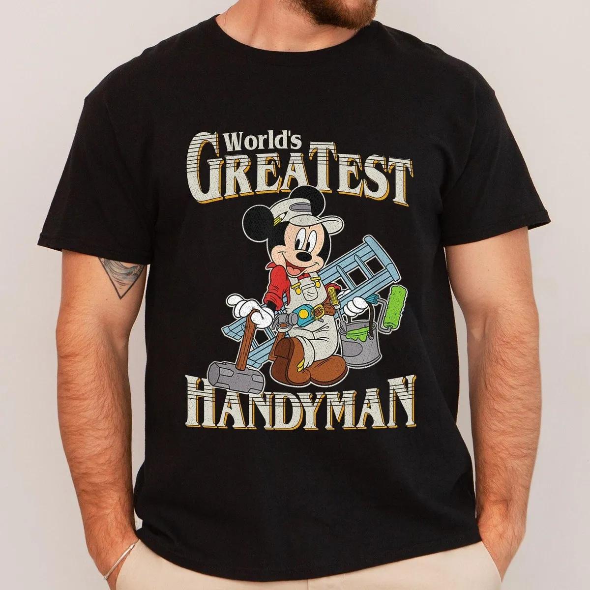 Worlds Greatest Handyman Disney Shirt Mickey Mouse Tee 1 1