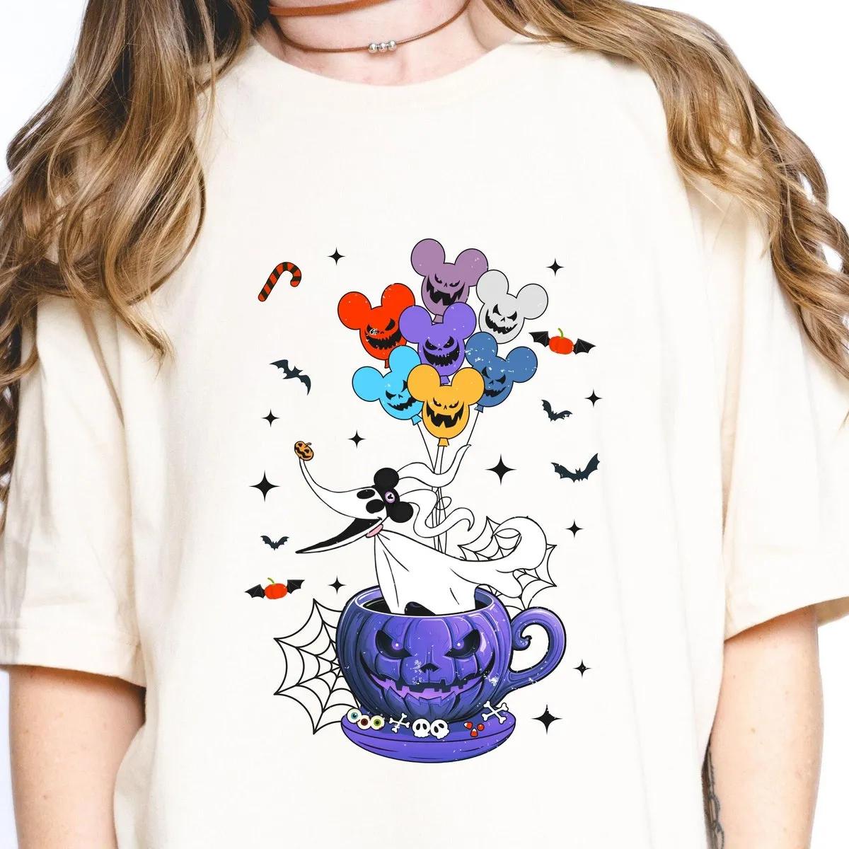 Zero Tea Cup Halloween Shirt The Nightmare Before Christmas Tee 3