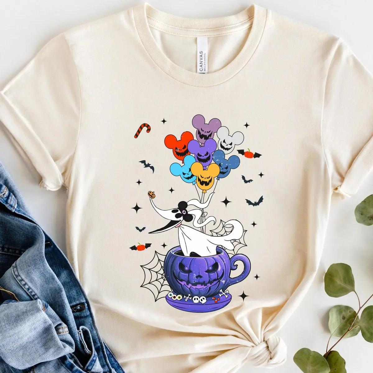 Zero Tea Cup Halloween Shirt The Nightmare Before Christmas Tee 5