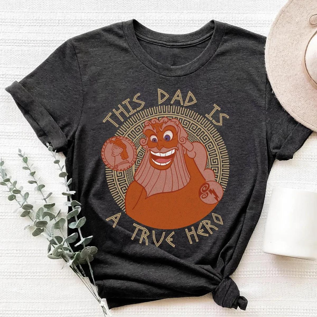 Zeus This Dad Is A True Hero Greek Background Shirt 2