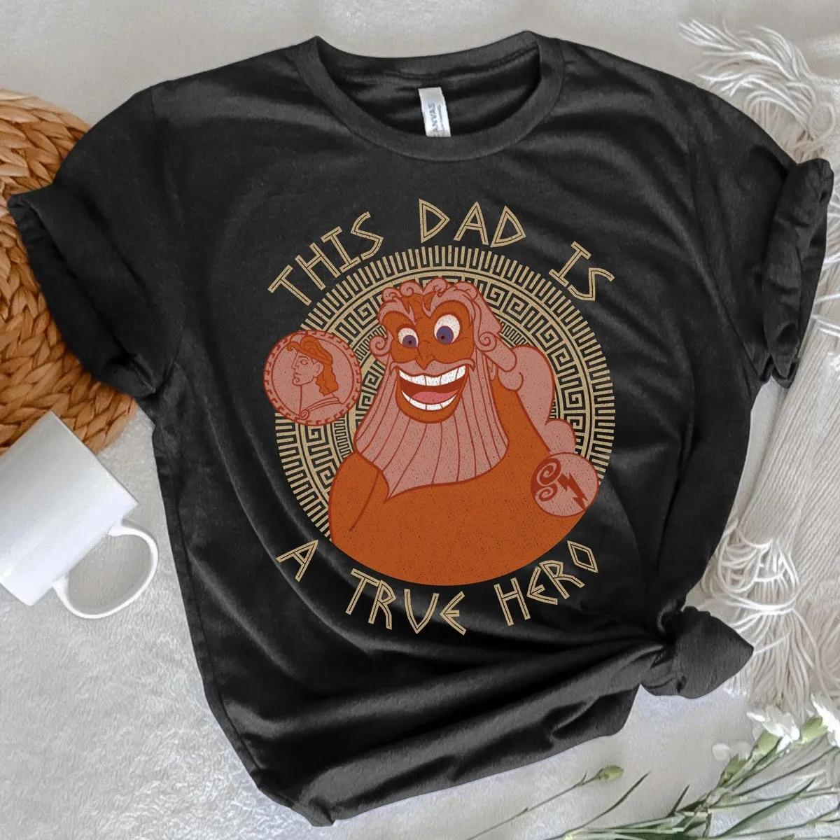 Zeus This Dad Is A True Hero Greek Background Shirt 3