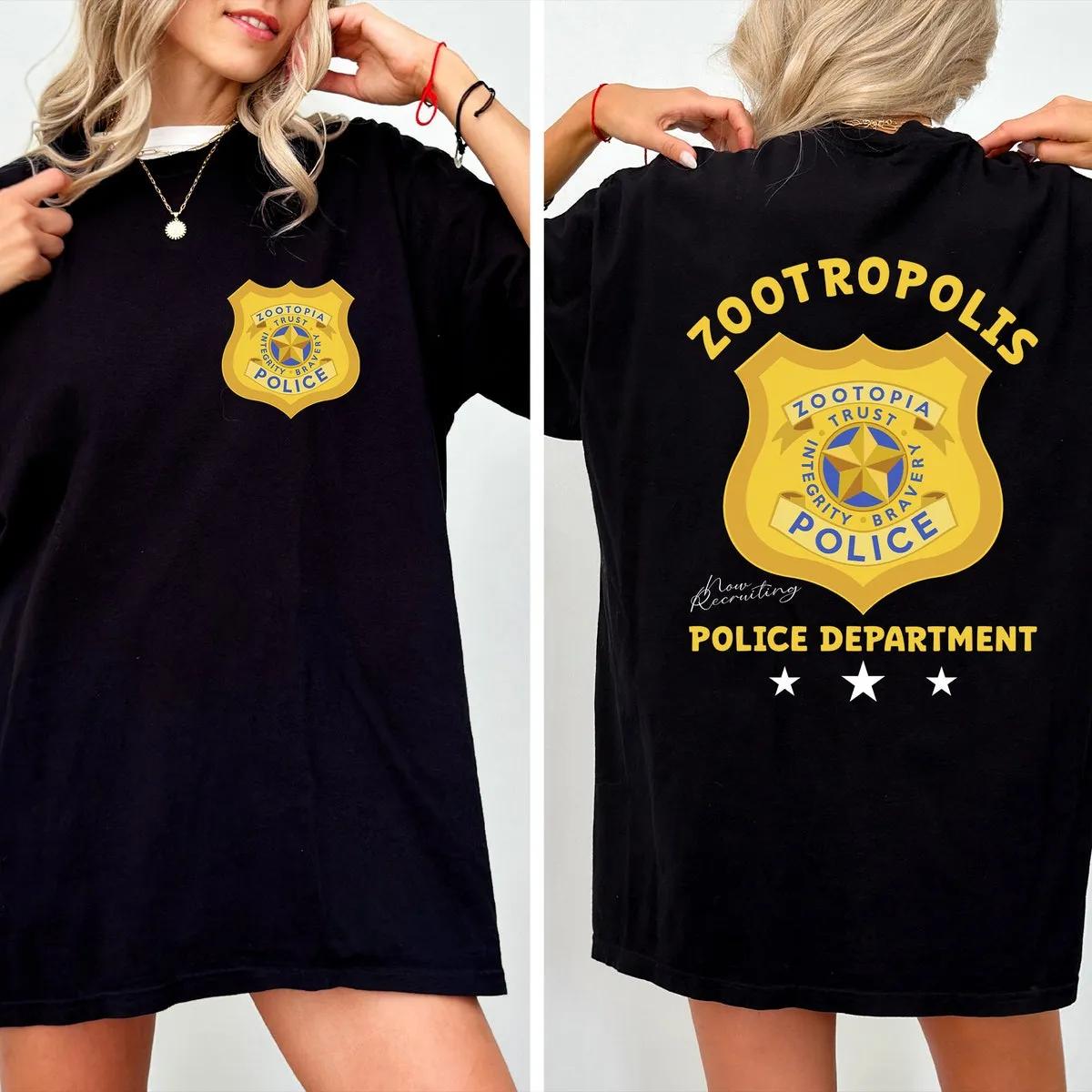 Zootropolis Police Department Badge Two Sided Shirt 1