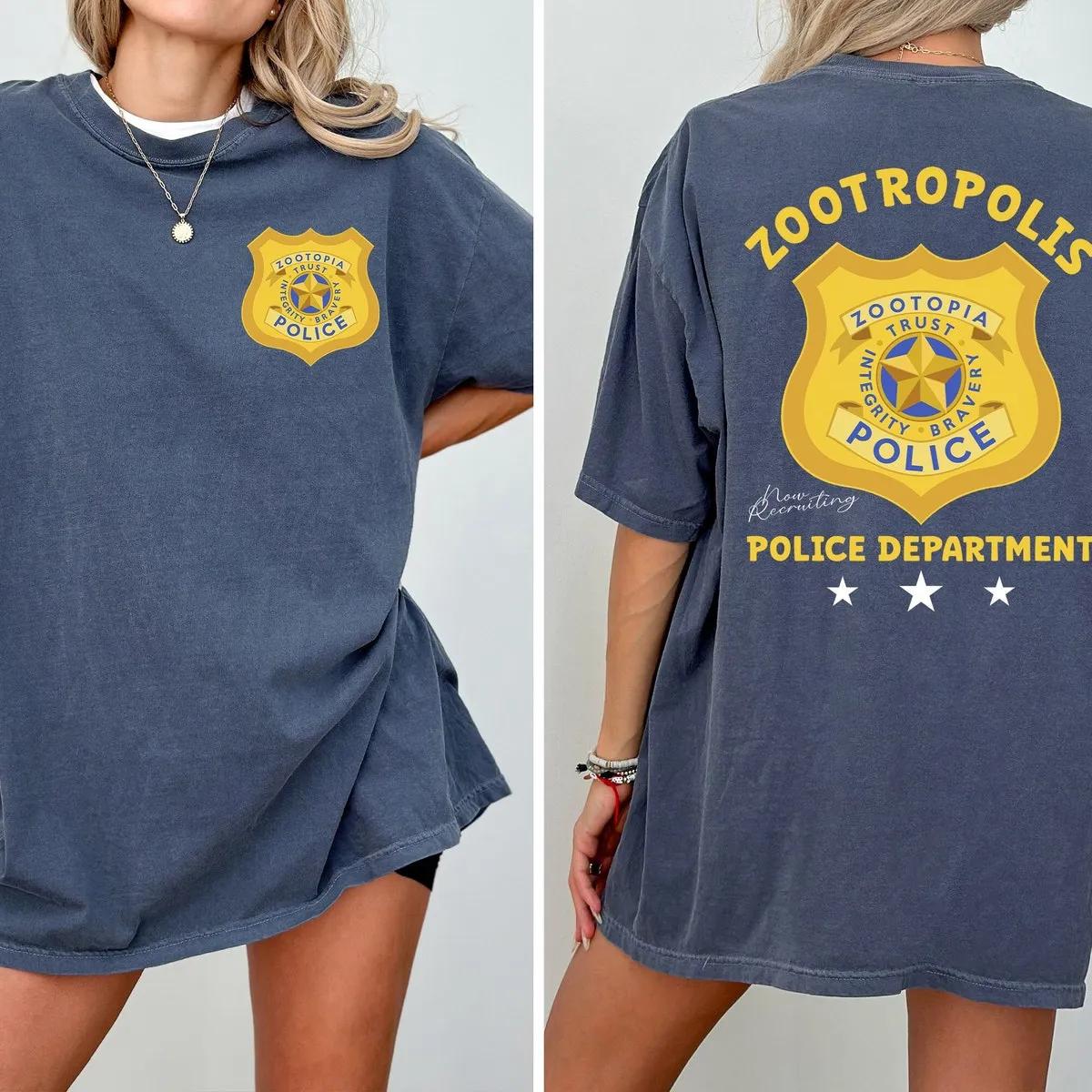 Zootropolis Police Department Badge Two Sided Shirt 2