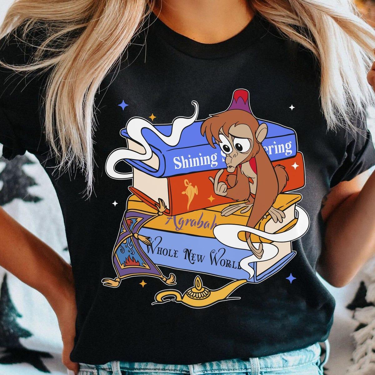 Aladdin Abu With Books Disney Aladdin Shirt 1