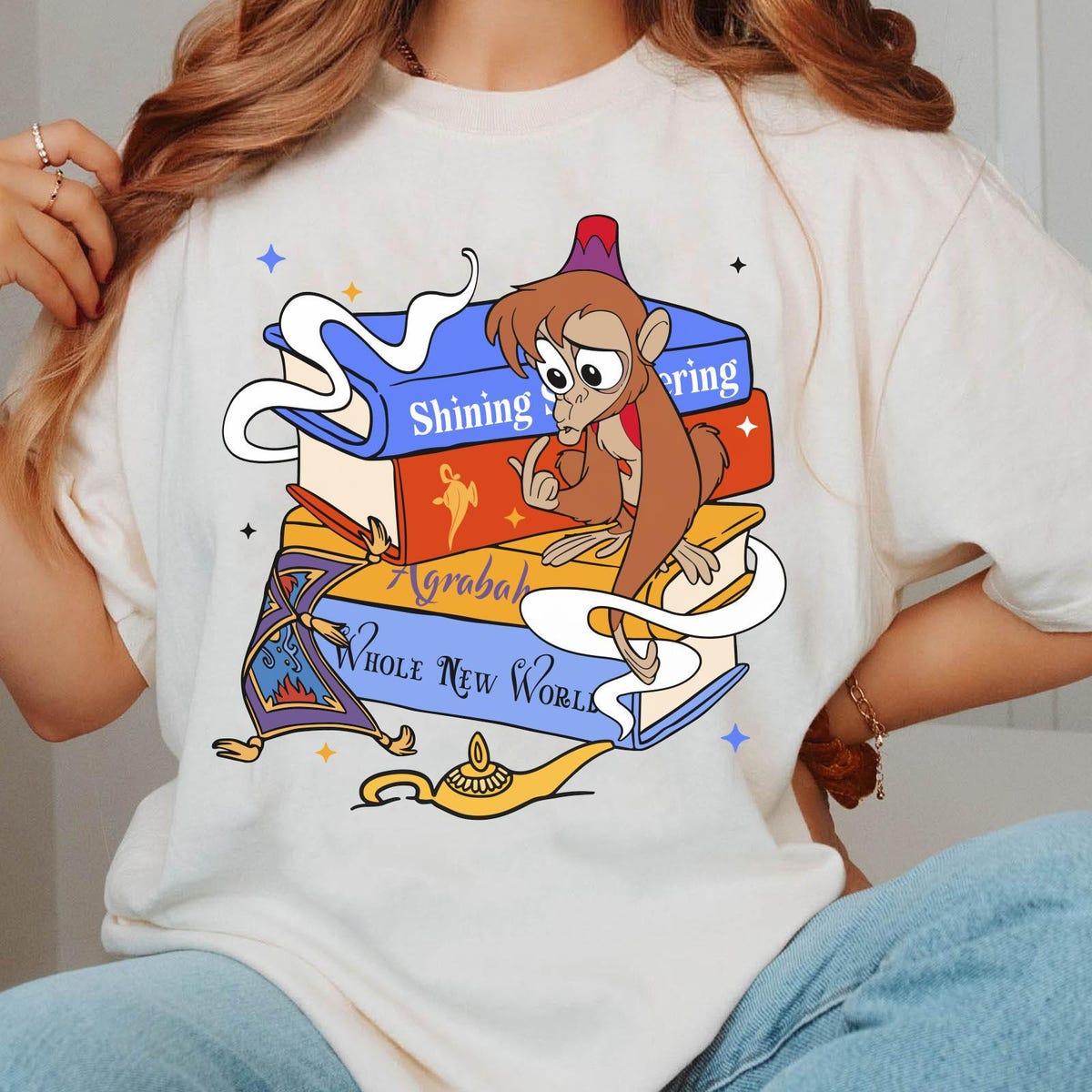 Aladdin Abu With Books Disney Aladdin Shirt 4