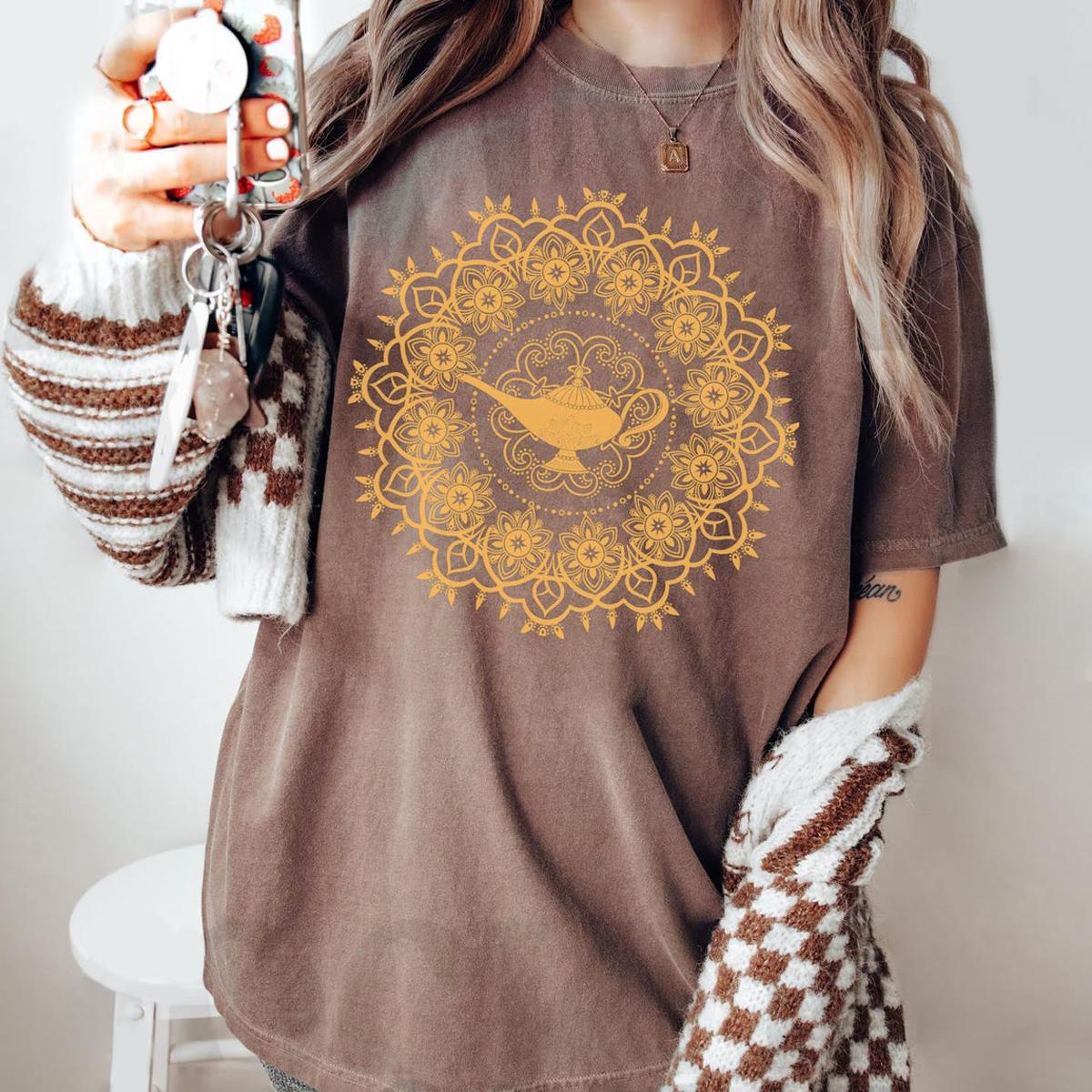 Aladdin Genie's Lamp Teal Mandala Shirt 2