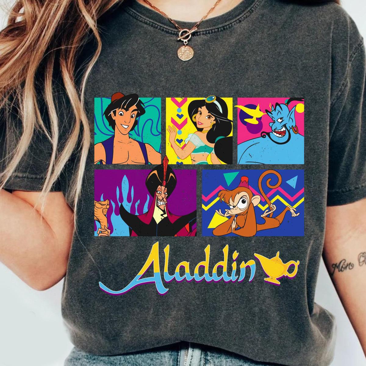 Aladdin Group Characters Jasmine Abu Genie Jafar Shirt 1