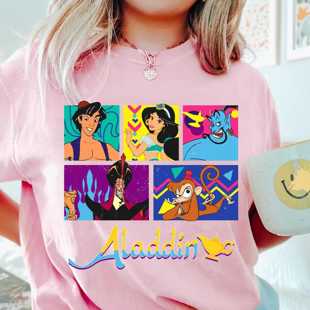 Aladdin Group Characters Jasmine Abu Genie Jafar Shirt 2