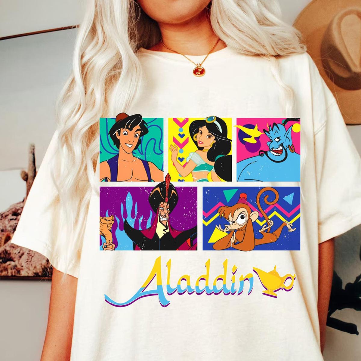 Aladdin Group Characters Jasmine Abu Genie Jafar Shirt 3