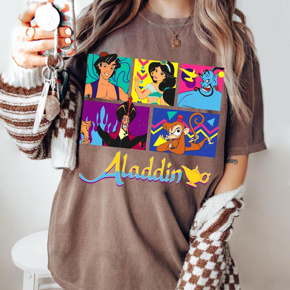 Aladdin Group Characters Jasmine Abu Genie Jafar Shirt 6