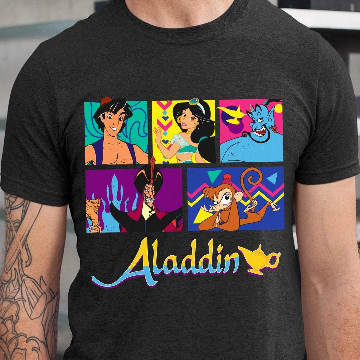 Aladdin Group Characters Jasmine Abu Genie Jafar Shirt 7