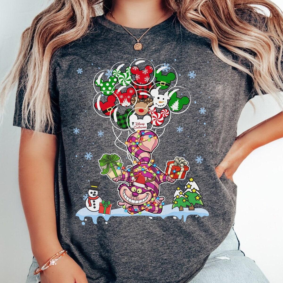 Alice In Wonderland Cheshire Cat Christmas Light Balloon Shirt 1