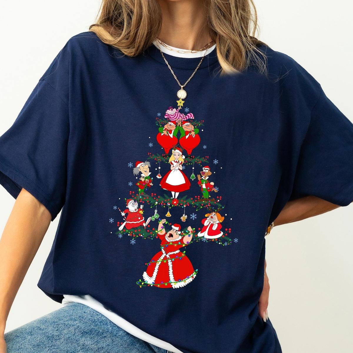 Alice In Wonderland Disney Christmas Tree Shirt 3