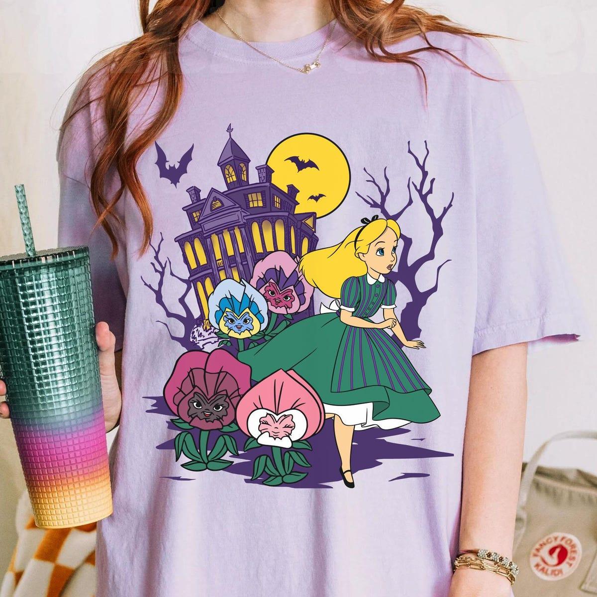 Alice In Wonderland Haunted Mansion Halloween Girls Shirt 1