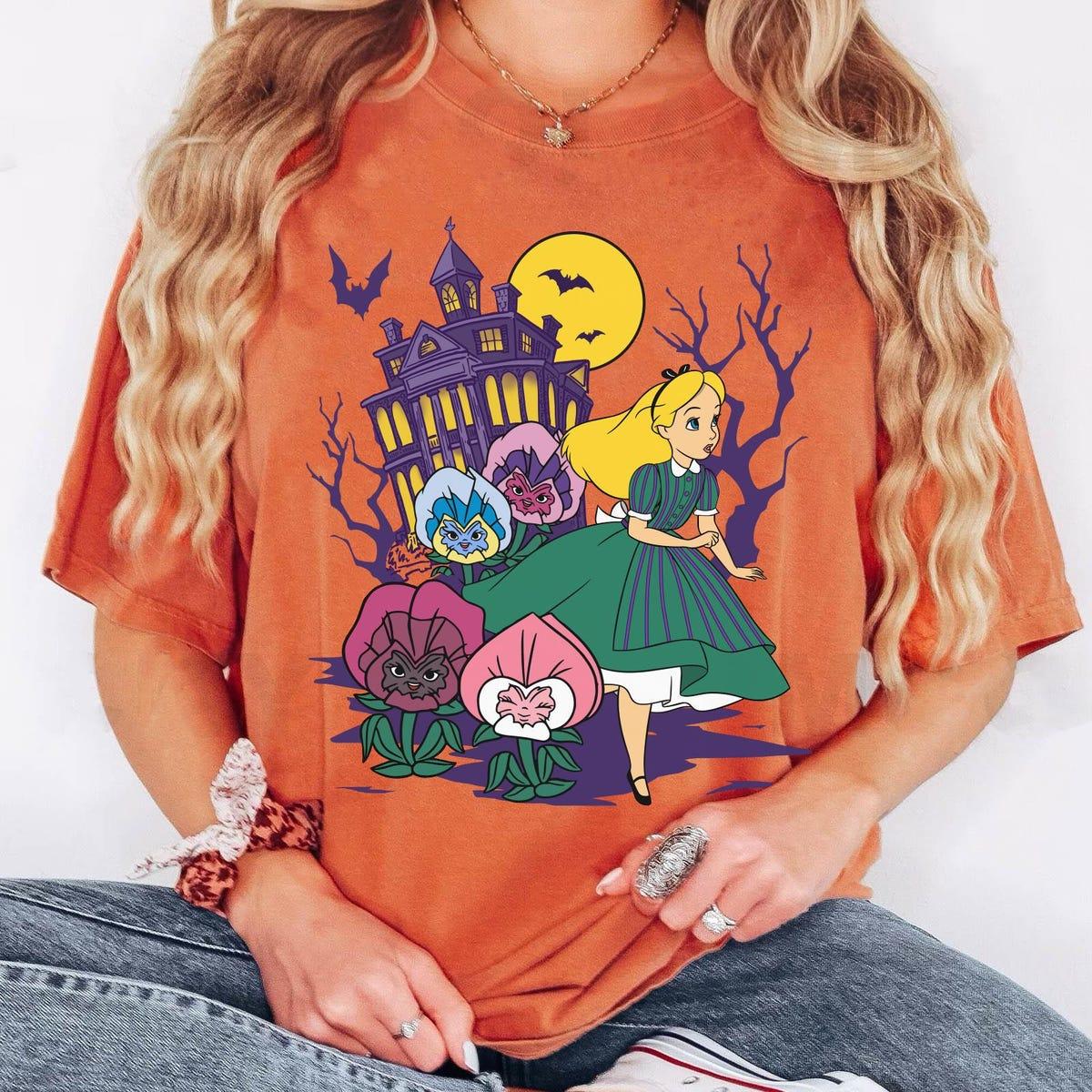 Alice In Wonderland Haunted Mansion Halloween Girls Shirt 2