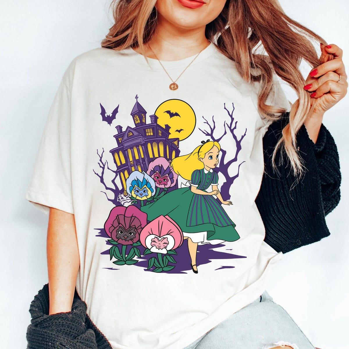 Alice In Wonderland Haunted Mansion Halloween Girls Shirt 3