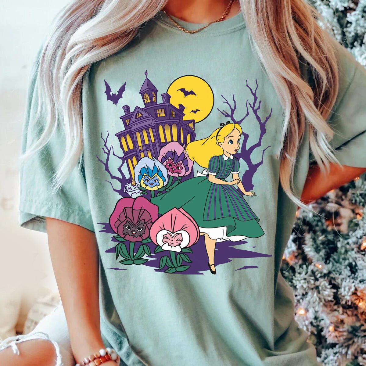 Alice In Wonderland Haunted Mansion Halloween Girls Shirt 5