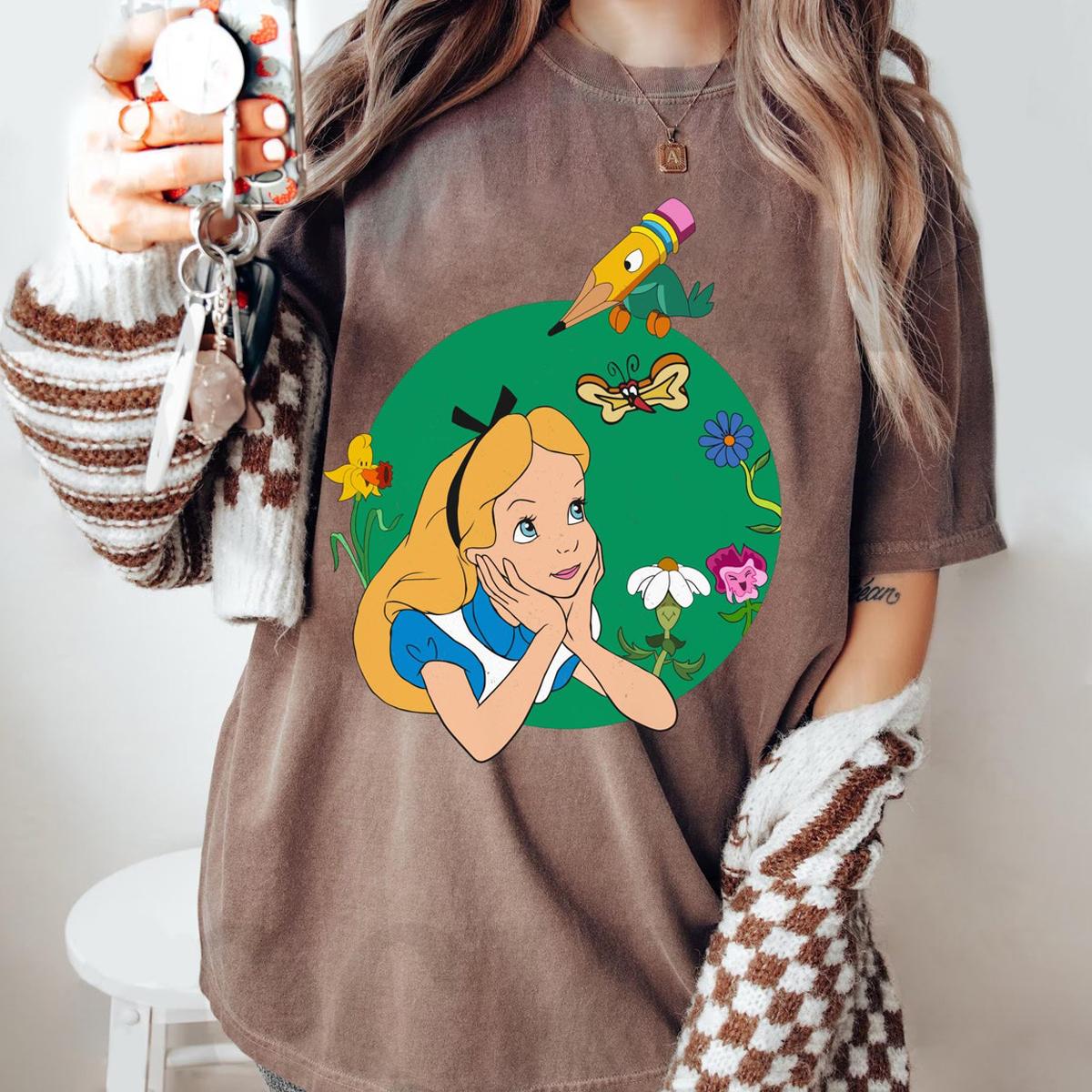 Alice With Pencil Bird Magic Flowers Shirt 6