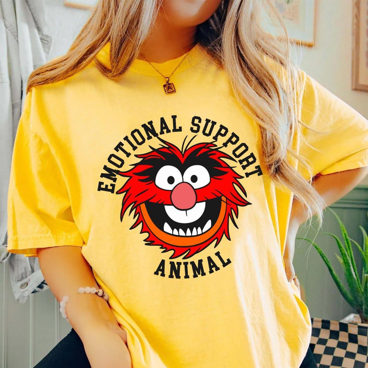 Animal Muppet Face Emotional Support Animal Shirt 1