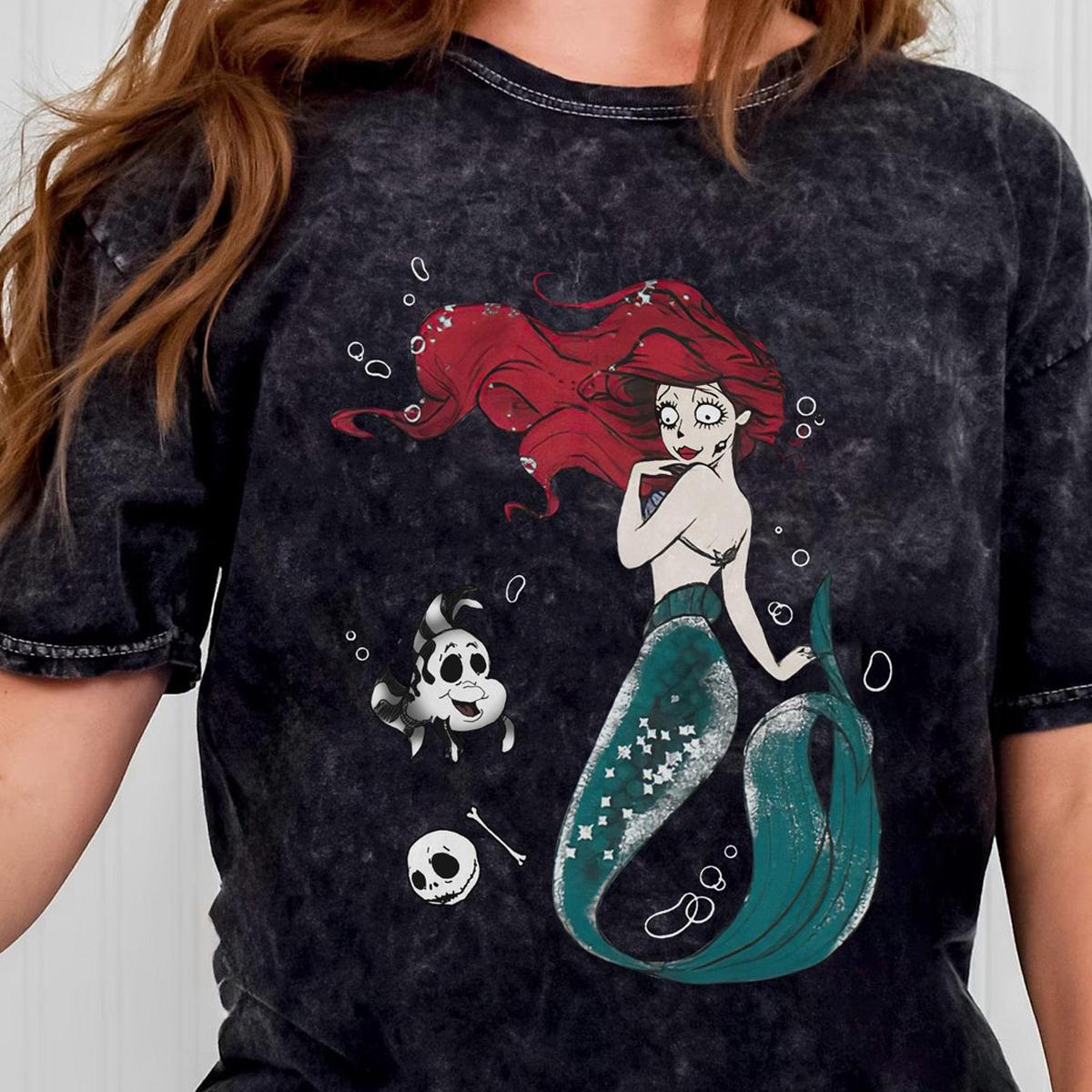 Ariel Flounder Costume Jack Skellington Sally Shirt 1