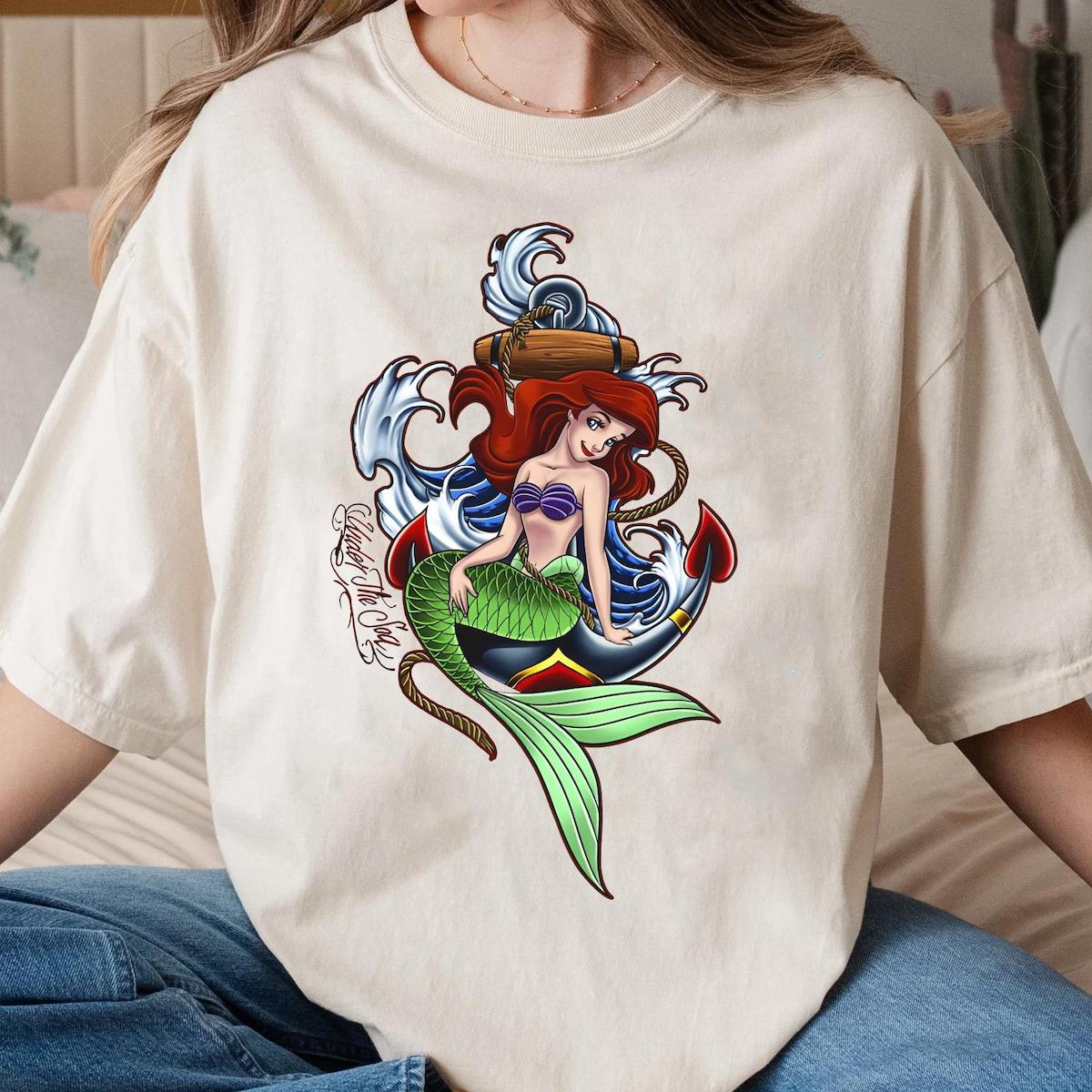 Ariel Princess Sailor Anchor The Little Mermaid Shirt 1