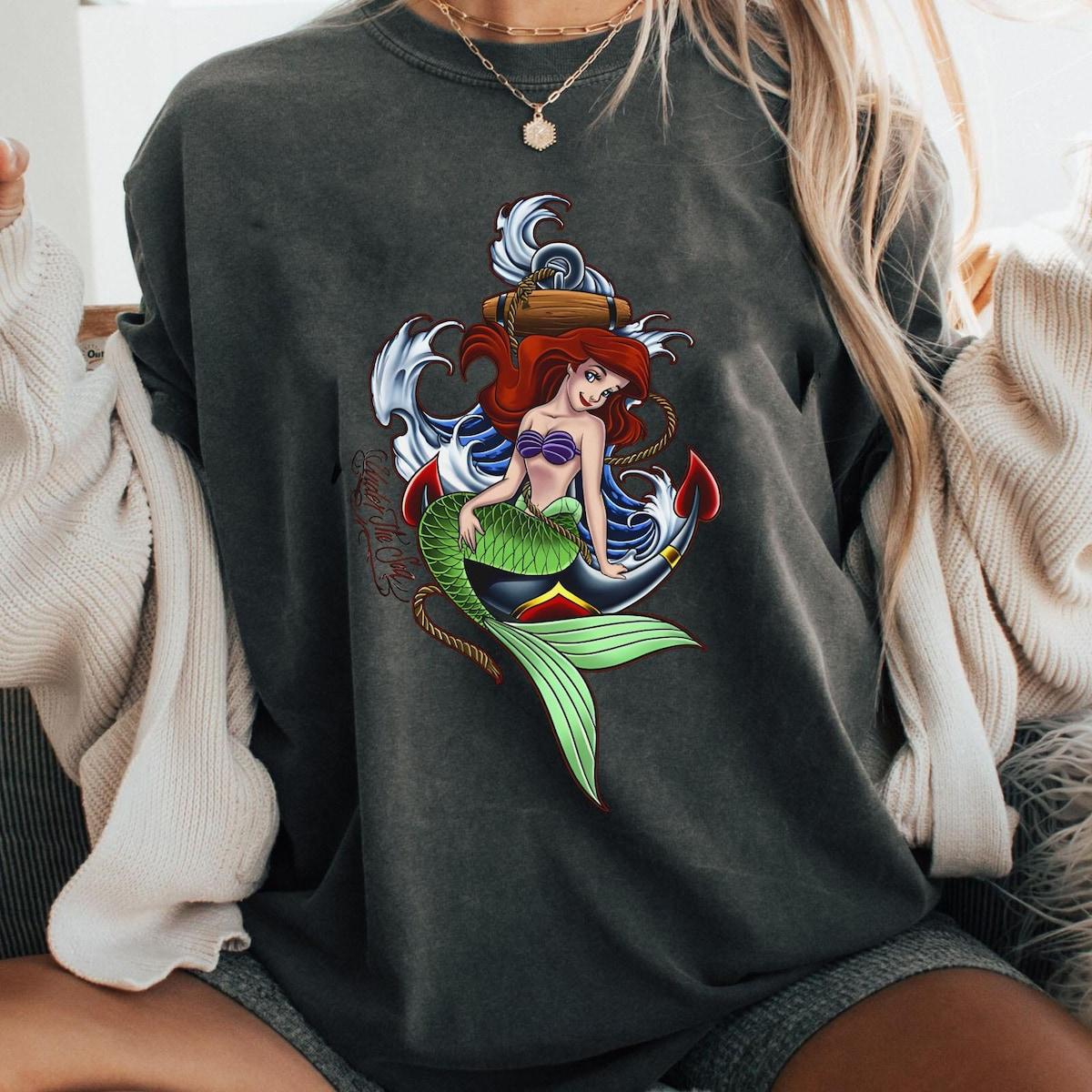 Ariel Princess Sailor Anchor The Little Mermaid Shirt 2