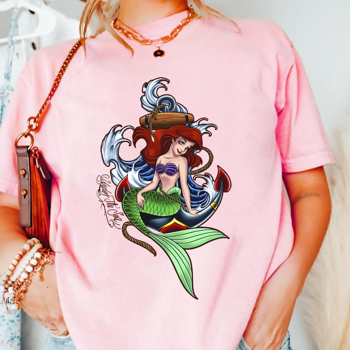 Ariel Princess Sailor Anchor The Little Mermaid Shirt 3