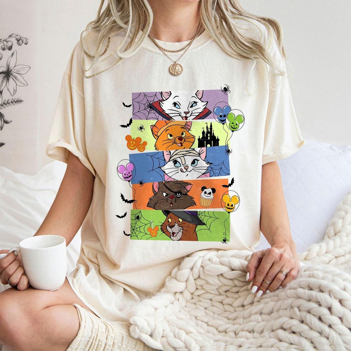 Aristocats Characters Halloween Horror Disney Shirt 1