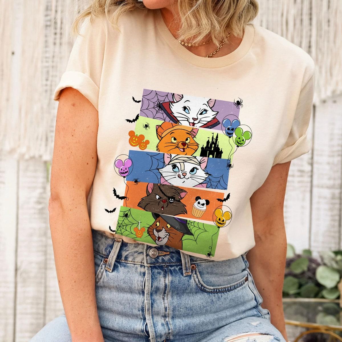 Aristocats Characters Halloween Horror Disney Shirt 2