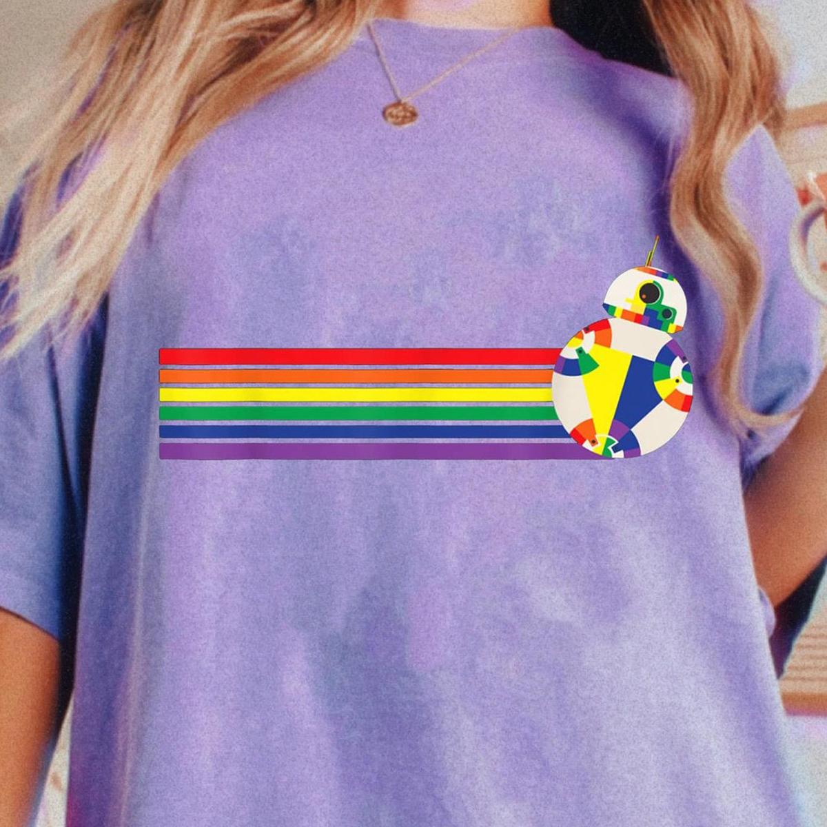 Bb 8 Straight Line Lgbt Rainbow Star Wars Shirt 4