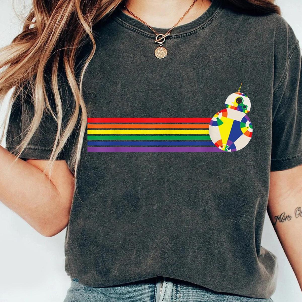 Bb 8 Straight Line Lgbt Rainbow Star Wars Shirt 6