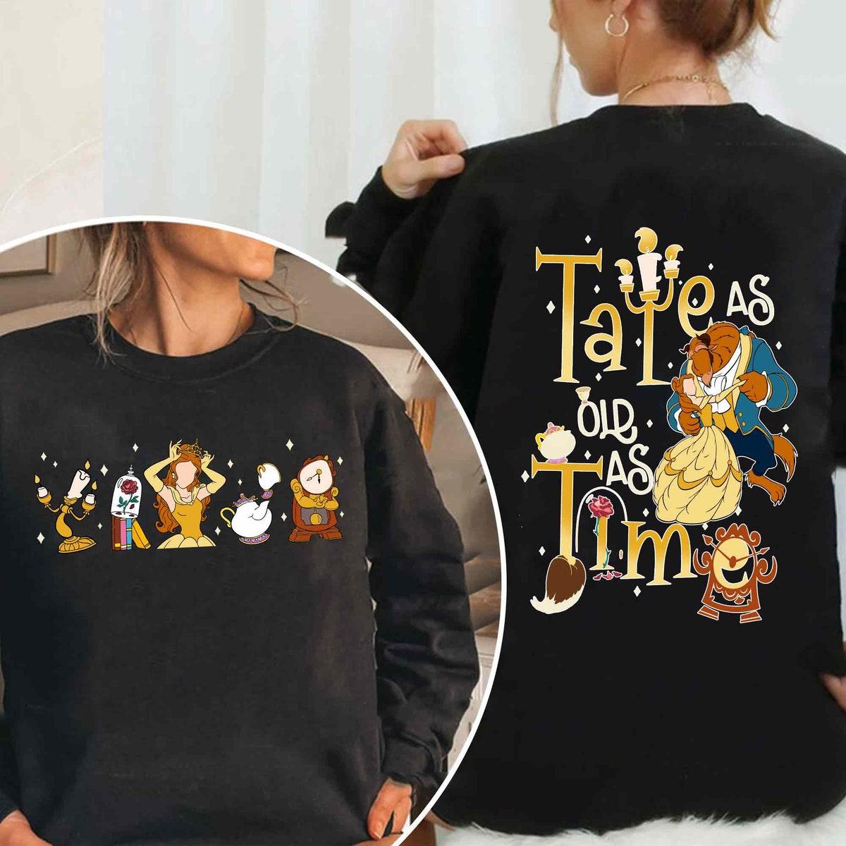 Beauty And The Beast Belle Lumiere Cogsworth Mrs Potts Chip Tale As Old As Time Shirt 1