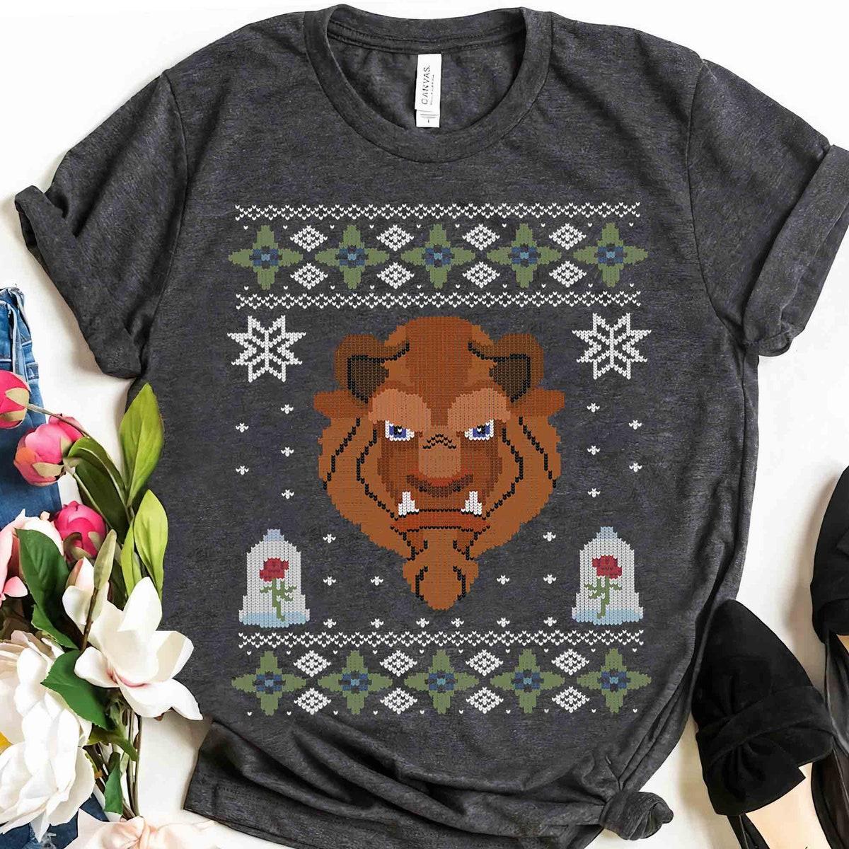 Beauty And The Beast Ugly Christmas Shirt 2