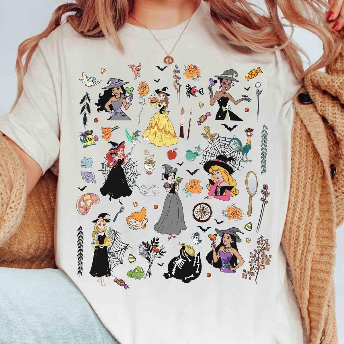 Belle Ariel Jasmine Cinderella Witch Shirt 1